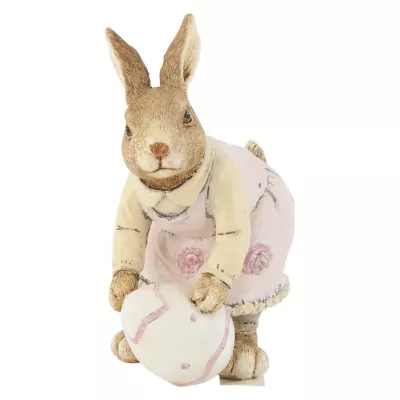 Clayre & Eef Deko Dekoration Figur Kaninchen Osterhase Hase Ei ca. 14 cm