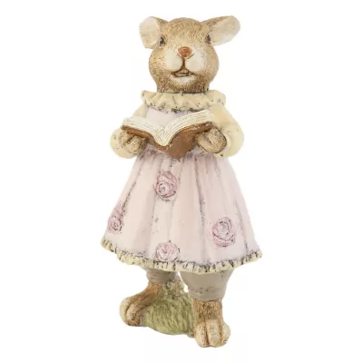 Deko Dekoration Figur Kaninchen Osterhase Hase Buch ca. 13 cm