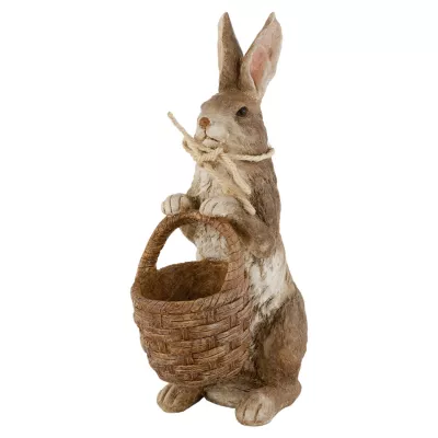 Deko Dekoration Figur Kaninchen Osterhase Hase mit Korb Körbchen ca. 39 cm
