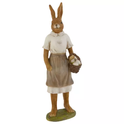 Deko Dekoration Figur Kaninchen Osterhase Hase Korb Körbchen Eier ca. 29 cm