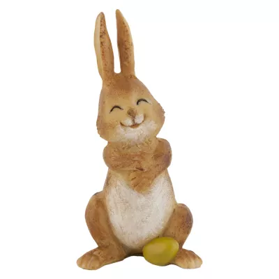 Deko Dekoration Figur Kaninchen Osterhase Hase Ei gelb ca. 10 cm