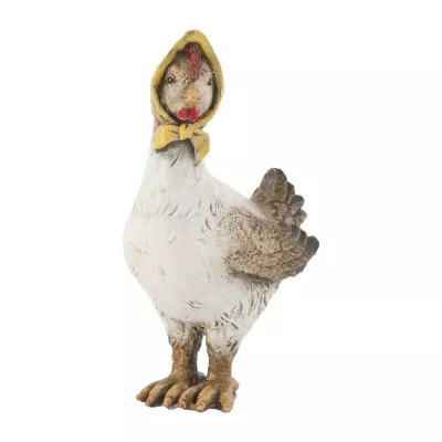 Deko Dekoration Figur Ente mit Kopftuch ca. 13 cm
