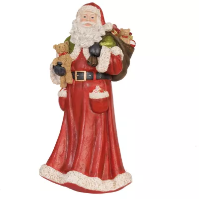 Clayre & Eef Santa with gift bag 20x17x40 cm