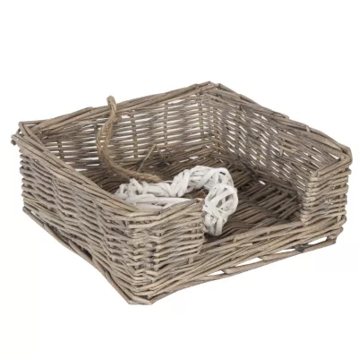 Clayre & Eef Serviettenhalter Rattan ca. 20 x 20 x 8 cm
