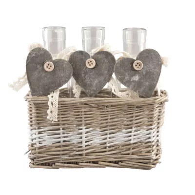 Clayre & Eef Basket with bottle (3) 17*7*17 cm