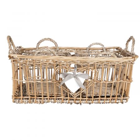 Clayre & Eef Cutlerybaskets (3) 42x29x16/2x 23x18x13 cm