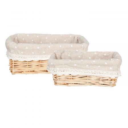 Clayre & Eef Cutlerybasket (2) 21x15x8/17x11x6 cm