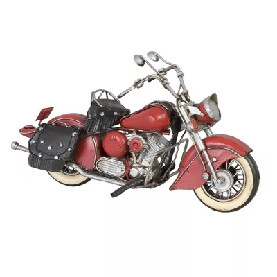 Clayre & Eef Modell Motorrad Chopper rot aus Metall