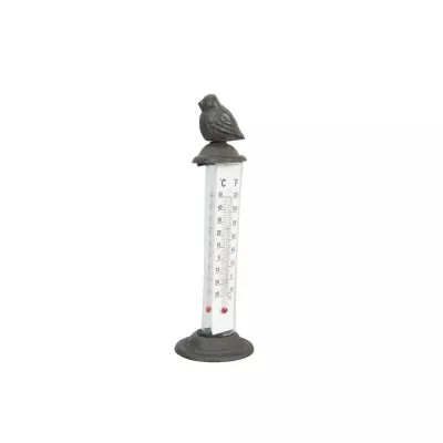 Clayre & Eef Thermometer mit Vogel  20 x 7 x 7 cm