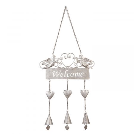 Clayre & Eef Dekoration welcome hangend 17x40 cm