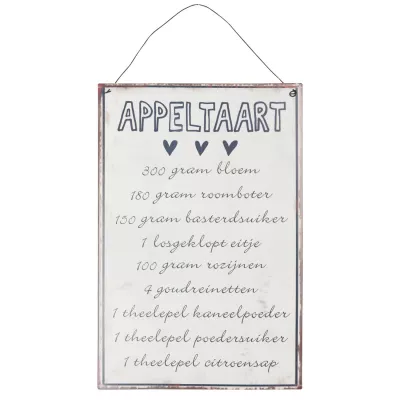 Clayre & Eef Textschild 20x30 cm
