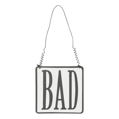 Clayre & Eef Metallschild Bad 8 x 9 cm
