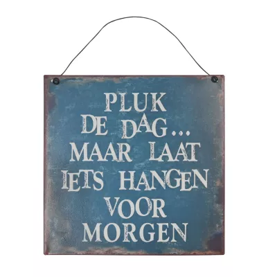 Clayre & Eef Textschild 20x20 cm
