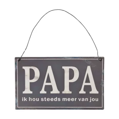 Clayre & Eef Textschild 17x10 cm