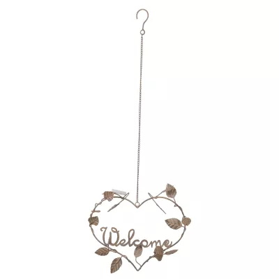 Anhänger Herz Welcome braun ca. 30 x 10 x 79 cm