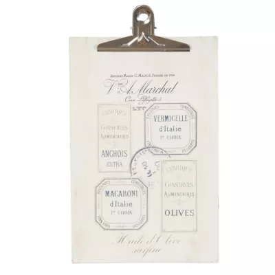 Clayre & Eef Klemmbrett Memoboard Pinnwand Notizbrett ca. 19 x 31 x 3 cm