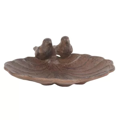 Clayre & Eef Vogelbad braun ca. 11 x 10 x 4 cm