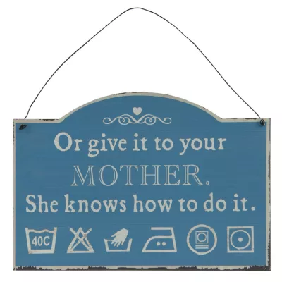 Clayre & Eef Textschild 27x19 cm