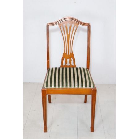 6er Satz englische Dining Chairs im Hepplewhite Stil, in Eibe - sofort lieferbar