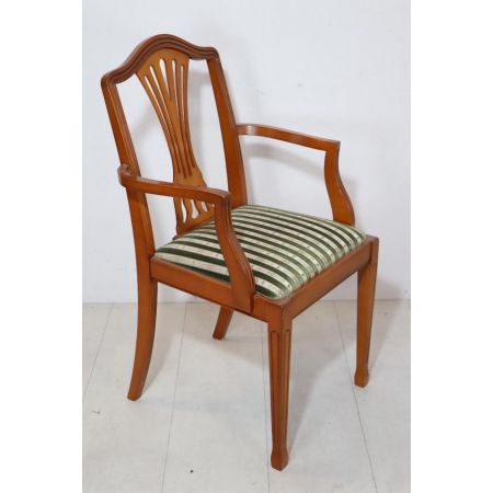 6er Satz englische Dining Chairs im Hepplewhite Stil, in Eibe - sofort lieferbar