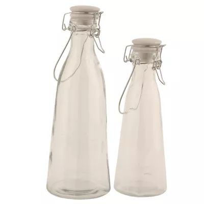 Clayre & Eef Bottle small 8*8*24 cm