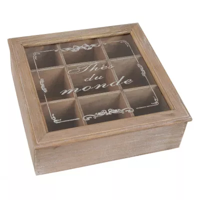 Clayre & Eef  Wooden box 24*24*8 cm