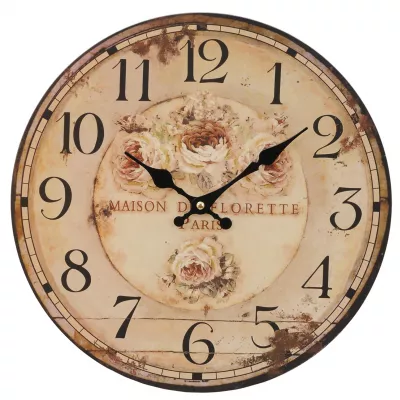 Clayre & Eef Wanduhr "Maison De Florette Paris" Ø 34 cm