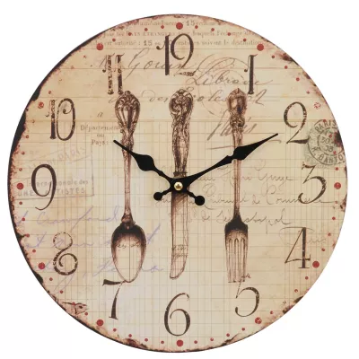Clayre & Eef Wanduhr \"Cullerie\" 29 cm Durchmesser