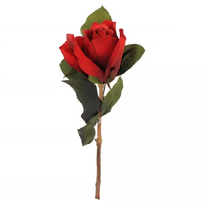 Clayre & Eef Schöne Deko Rose rot 25cm