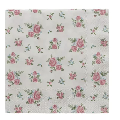 Clayre & Eef Papierservietten (20 Stück) Rosen ca. 33 x 33 cm