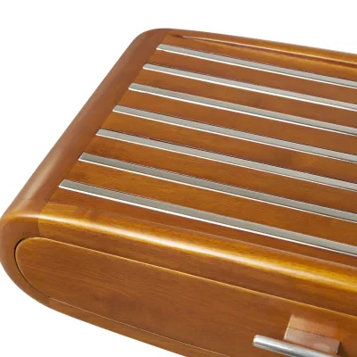 Flur Konsole aus Massivholz & Edelstahl