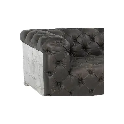 Französisches Sofa mit Aluminium-Details