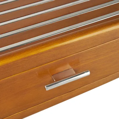 Flur Konsole aus Massivholz & Edelstahl