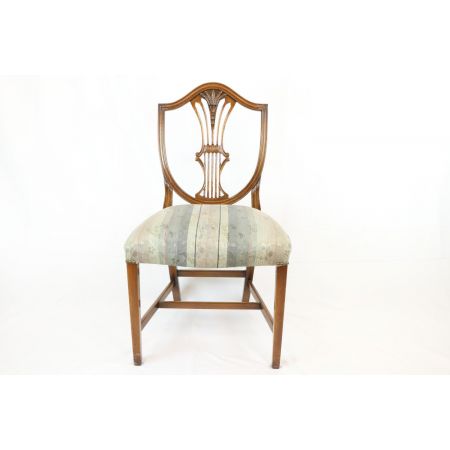 8er Set antike englische Stühle im Hepplewhite Stil, Mahagoni, ca. 19 Jh.