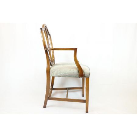 8er Set antike englische Stühle im Hepplewhite Stil, Mahagoni, ca. 19 Jh.