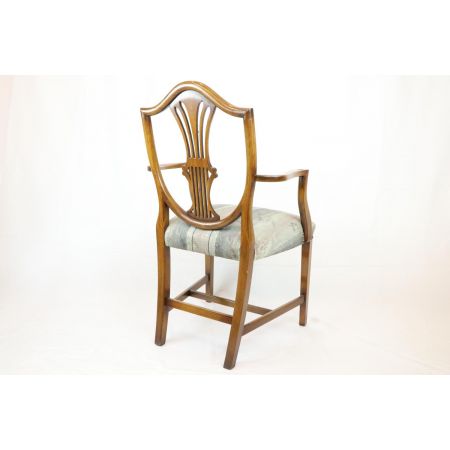 8er Set antike englische Stühle im Hepplewhite Stil, Mahagoni, ca. 19 Jh.