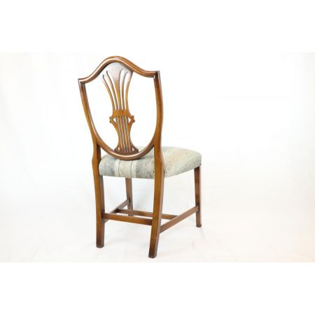 8er Set antike englische Stühle im Hepplewhite Stil, Mahagoni, ca. 19 Jh.