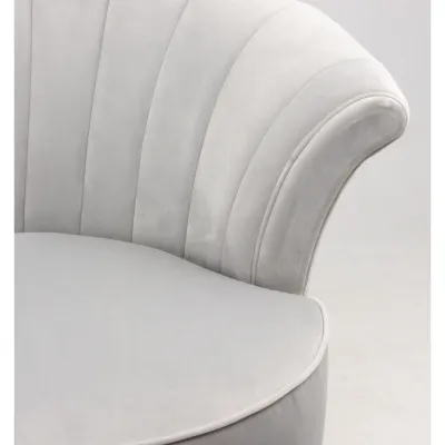 Samt Sessel-grau mit Drehfunktion