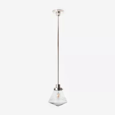 20's Art déco Hängeleuchte "Luxe School Small" – Messing