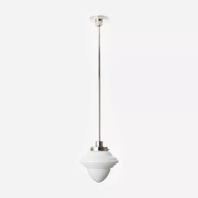20's Art déco Hängeleuchte "Medium Acorn" – Nickel