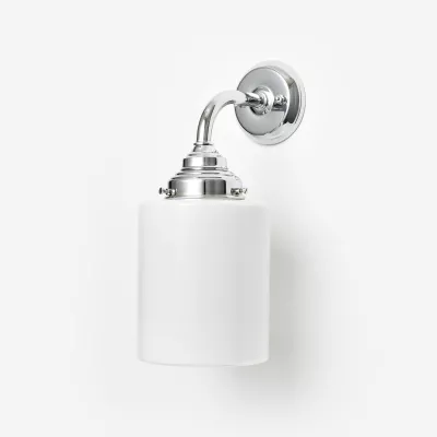 20's Art déco Wandleuchte "Cylinder Curve" – Chrom