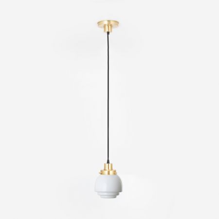 Hängelampe am Kabel Gispen Vlak 20's, Hängeleuchte im Art Deco Stil