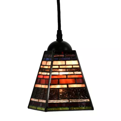 Kleine Tiffany Hängeleuchte im Industrial Stil
