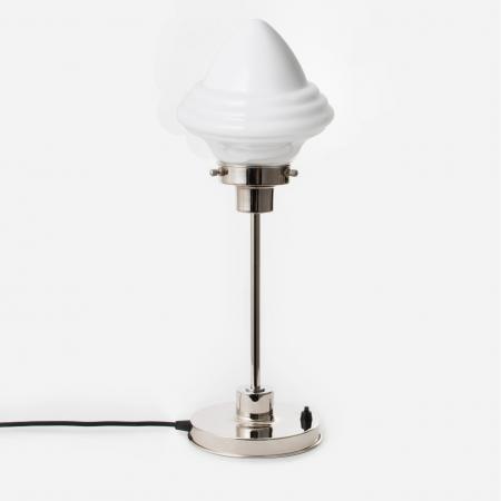 Schlanke Tischlampe Acorn Small 20's Nickel