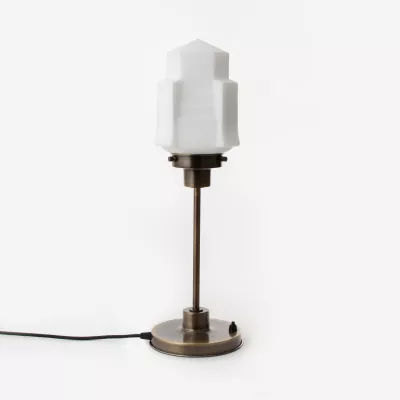 Schlanke Tischlampe Apollo 20's Nickel