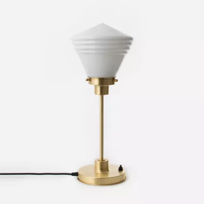 Schlanke Tischlampe Luxuriös Schule Klein 20's Mattnickel