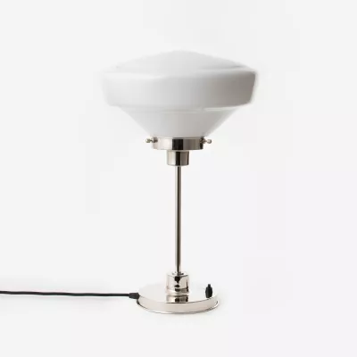 Schlanke Tischlampe Phililite 20's Mattnickel