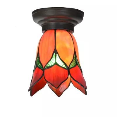 Tiffany Deckenleuchte Lovely Flower Red