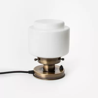 Tischlampe Stepped Cylinder Small 20's Messing