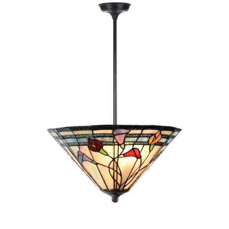 Up-light Pendelleuchte mit Blumen Details